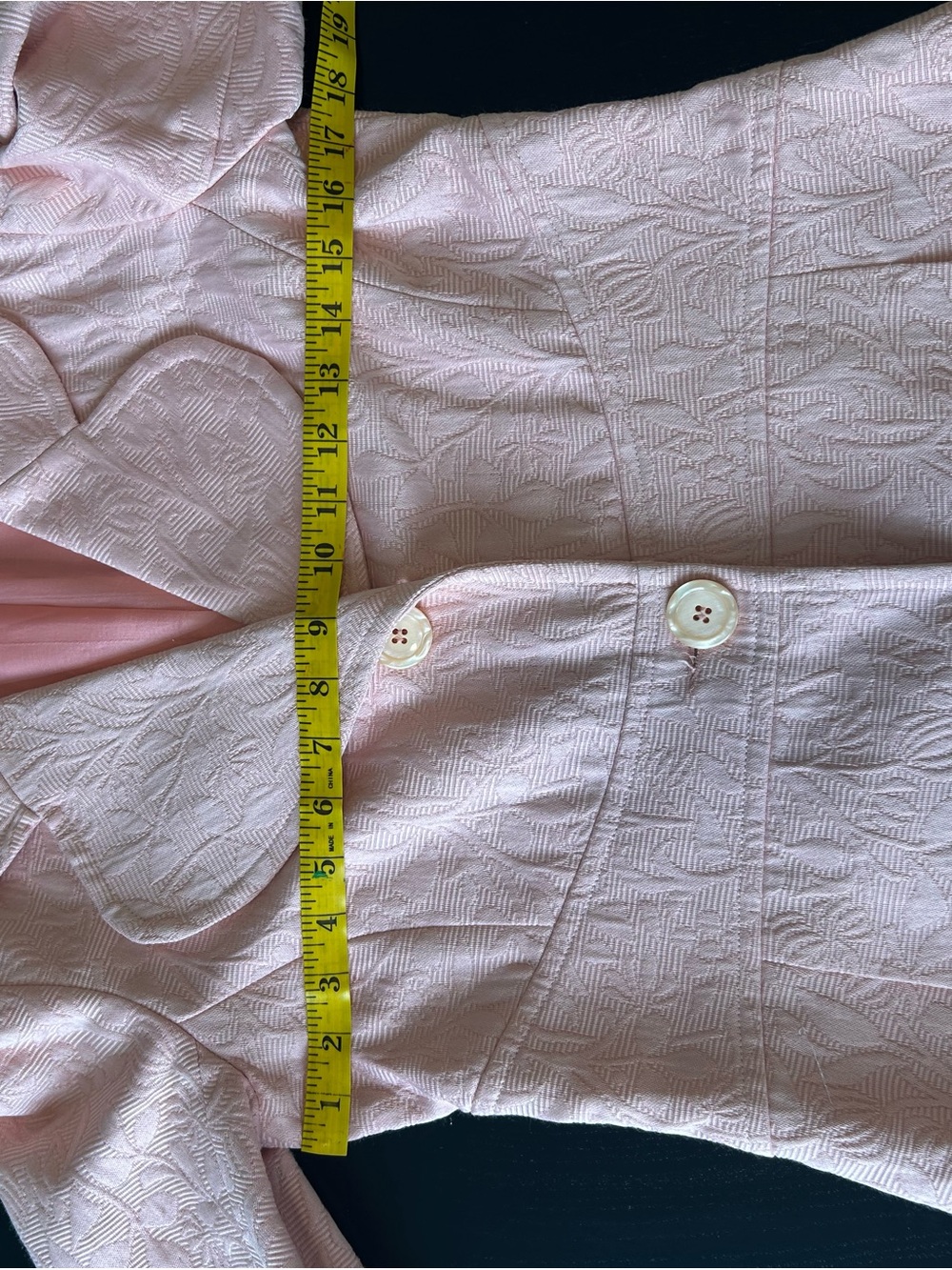 VINTAGE le château Pink Jacquard Coat Balletcore Coquette Y2K 90s Tailoring - Picture 12 of 15